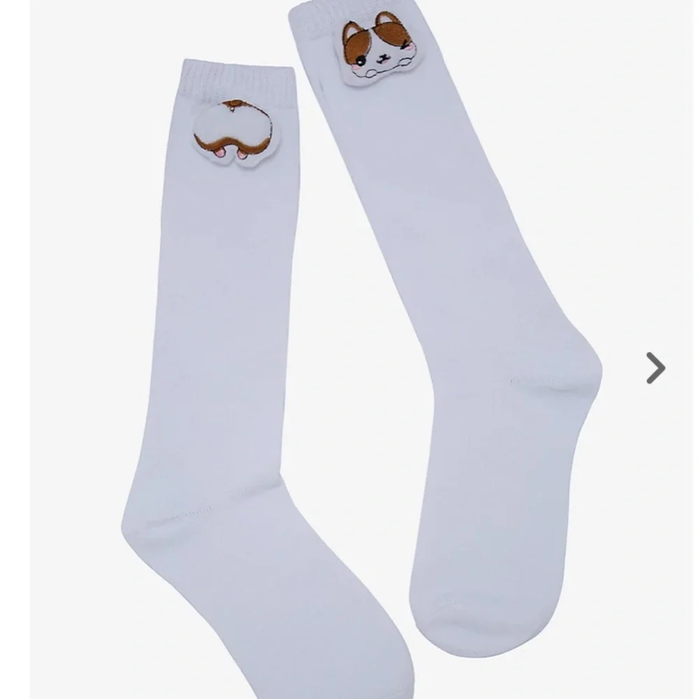 2/$12 Plush Corgi Crew Socks Hot Topic